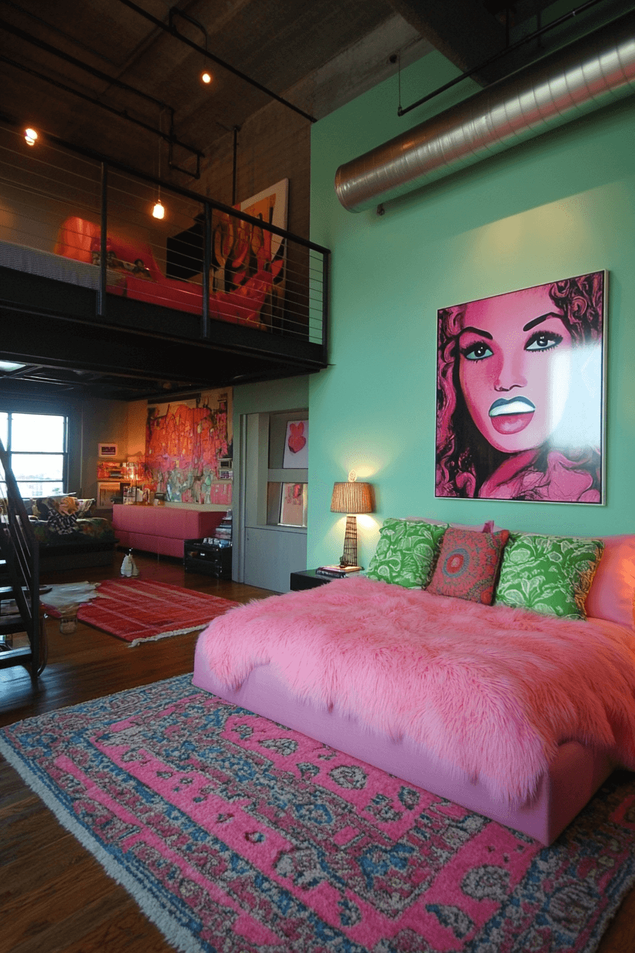 19+ Green and Pink Bedroom Ideas That Balance Bold and Soft Tones 20 Apple Joy And Bubblegum Play