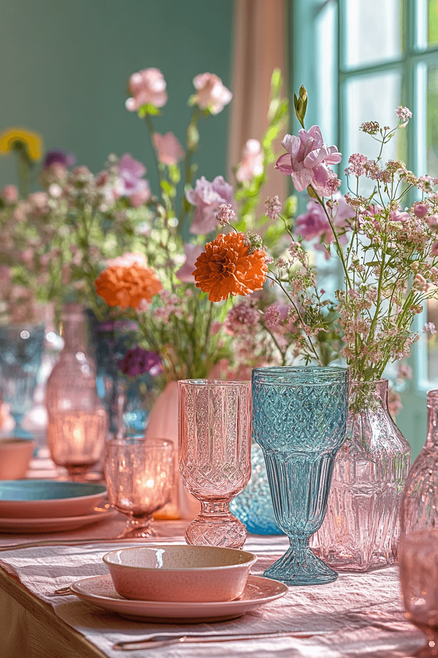24+ Easter Table Decorations That Make Guests Feel Truly Welcome 20 Boho Pastel Layering