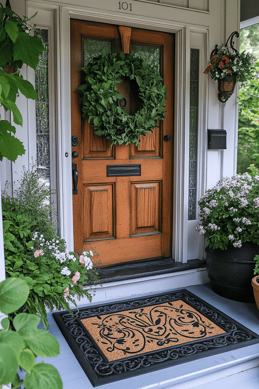 23+ Easter Yard Decorations to Create a Bright and Colorful Display 20 Bunny Themed Welcome Mats
