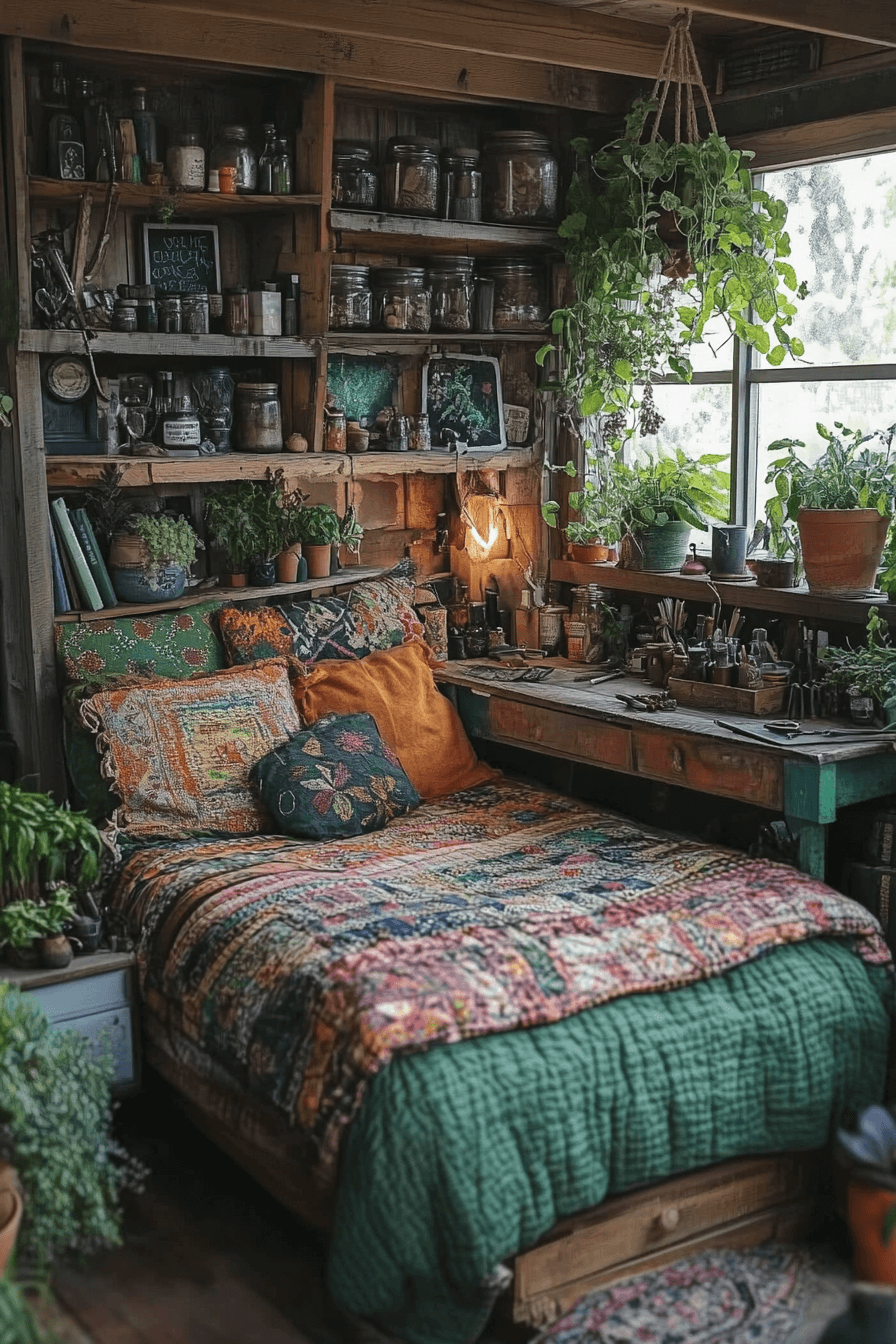 15+ Rustic Boho Witchy Bedroom Looks That Add Personality and Charm 20 Crafting Magic Space