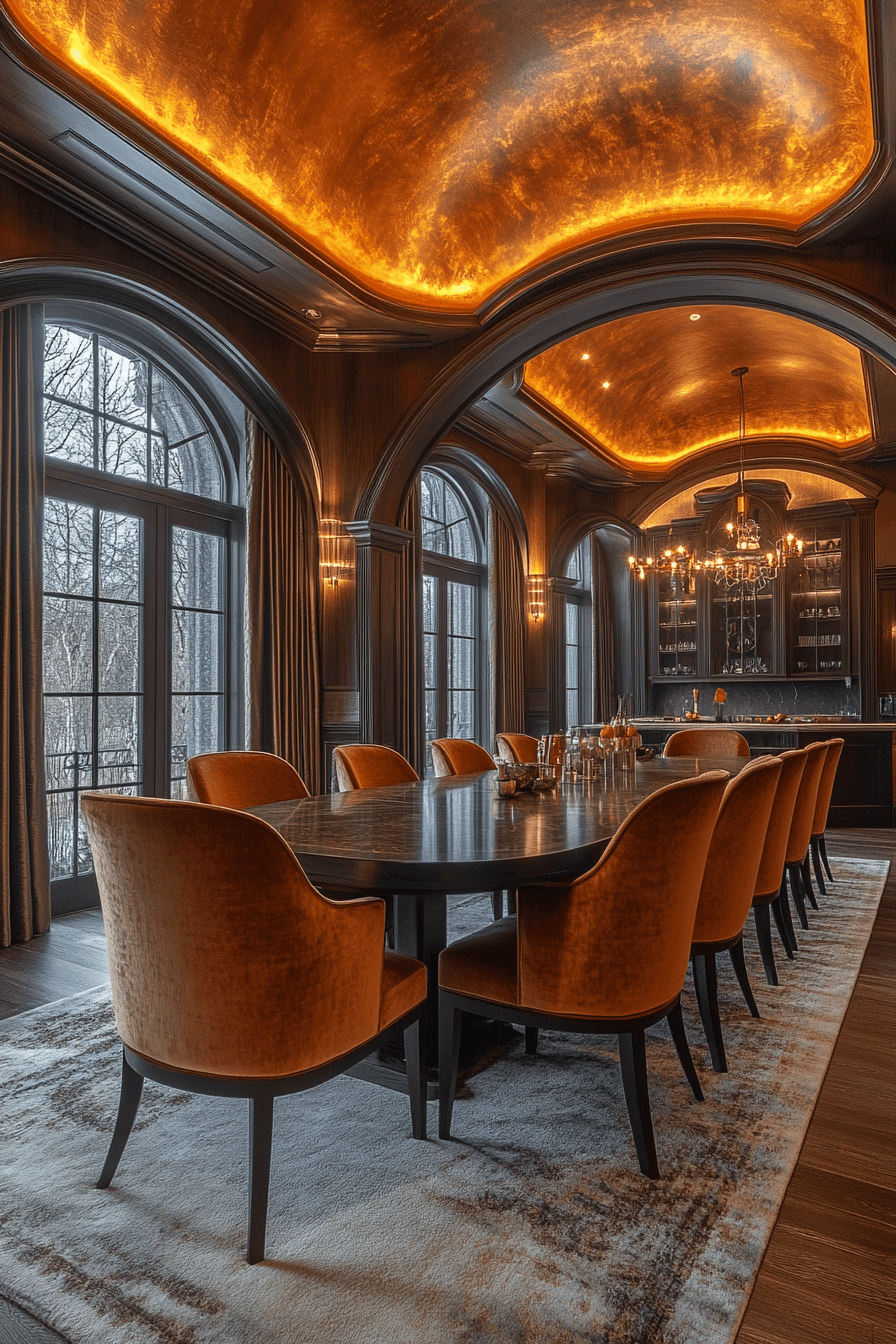 25+ Luxury Dining Room Inspiration for a Dreamy Holiday Setting 20 Creatively Sculpted Interiors