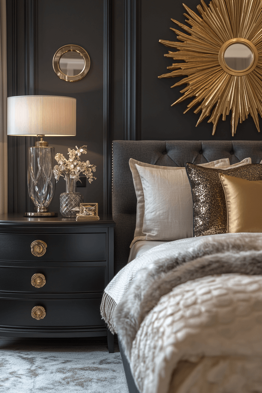 22+ Dark Feminine Bedroom Ideas for a Modern and Alluring Makeover 20 Modern Edge