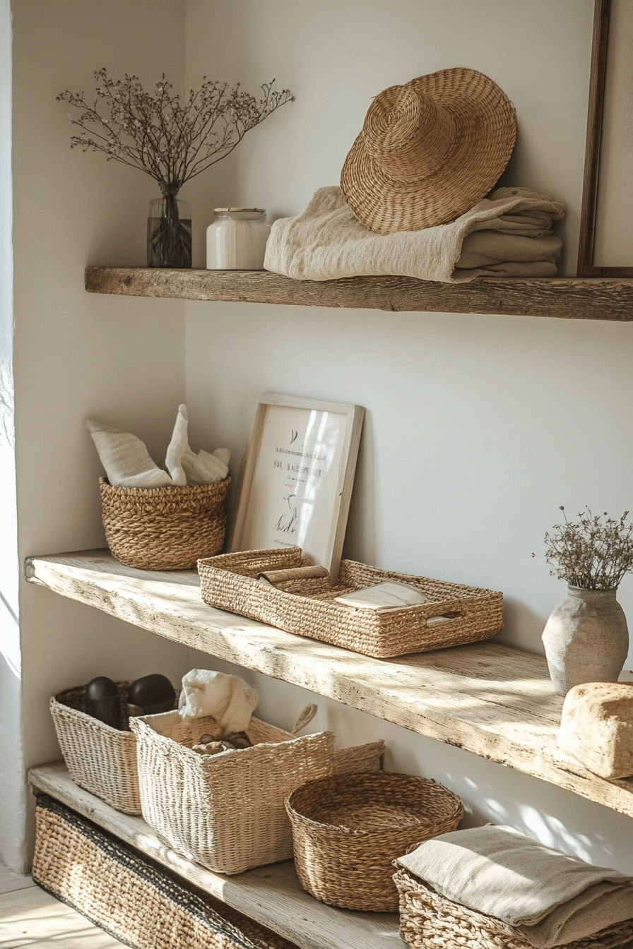 15+ Scandi Boho Decor Ideas to Create a Cozy Yet Airy Space 20 Scandi Boho Smart Storage