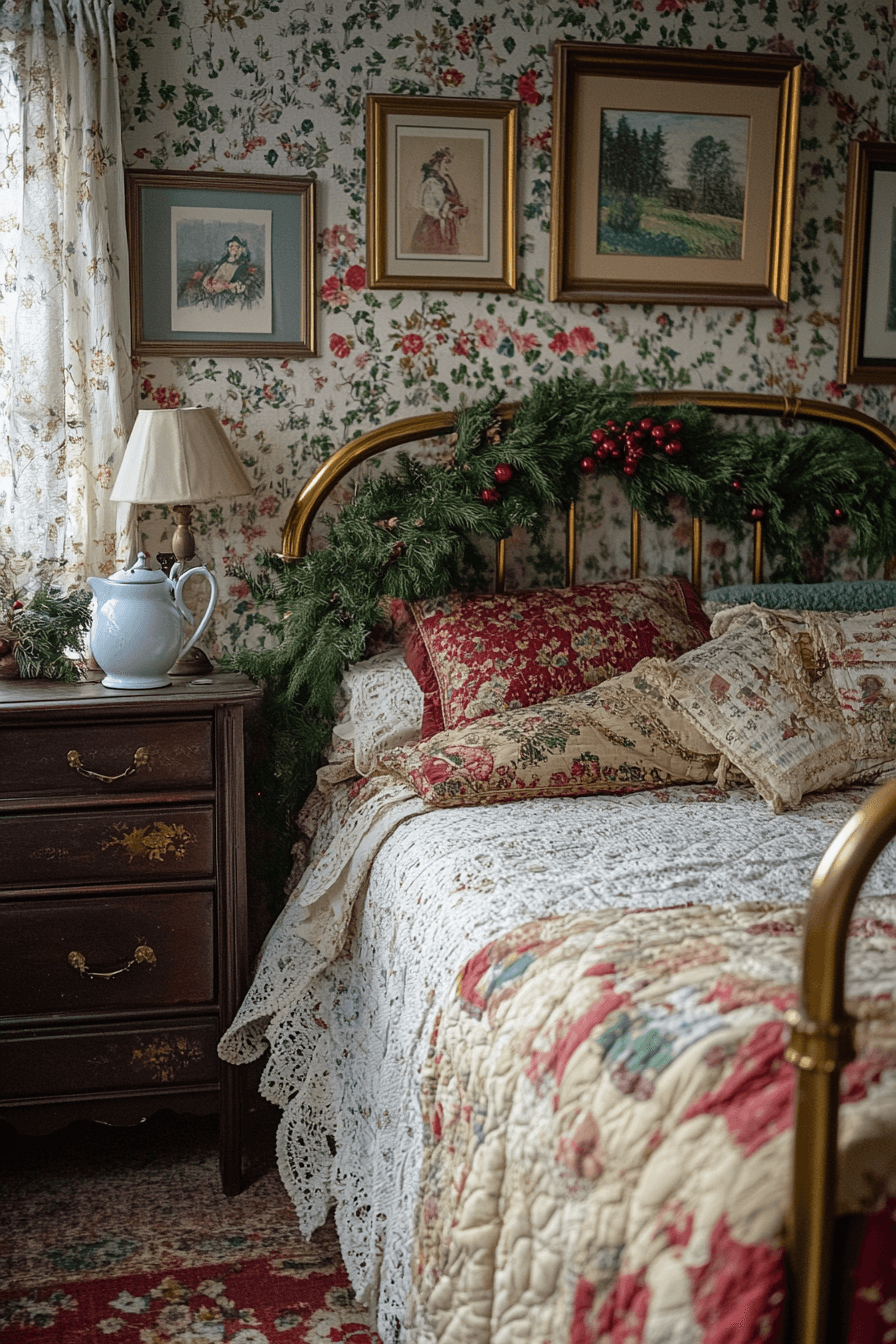 17+ Vintage Christmas Decor Ideas That Bring Nostalgic Charm Home 20 Welcoming Holiday Guest Room