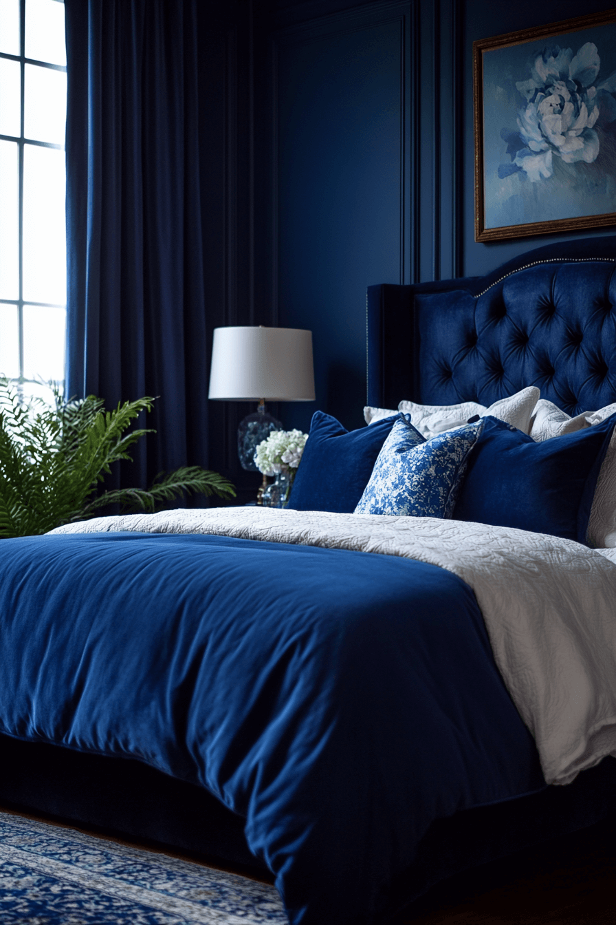 22+ Dark Feminine Bedroom Ideas for a Modern and Alluring Makeover 21 Deep Ocean