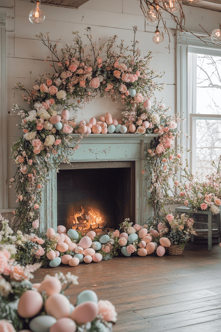 20+ Easter Living Room Decor That Works Beautifully on Any Budget 21 Easter Garland Magic