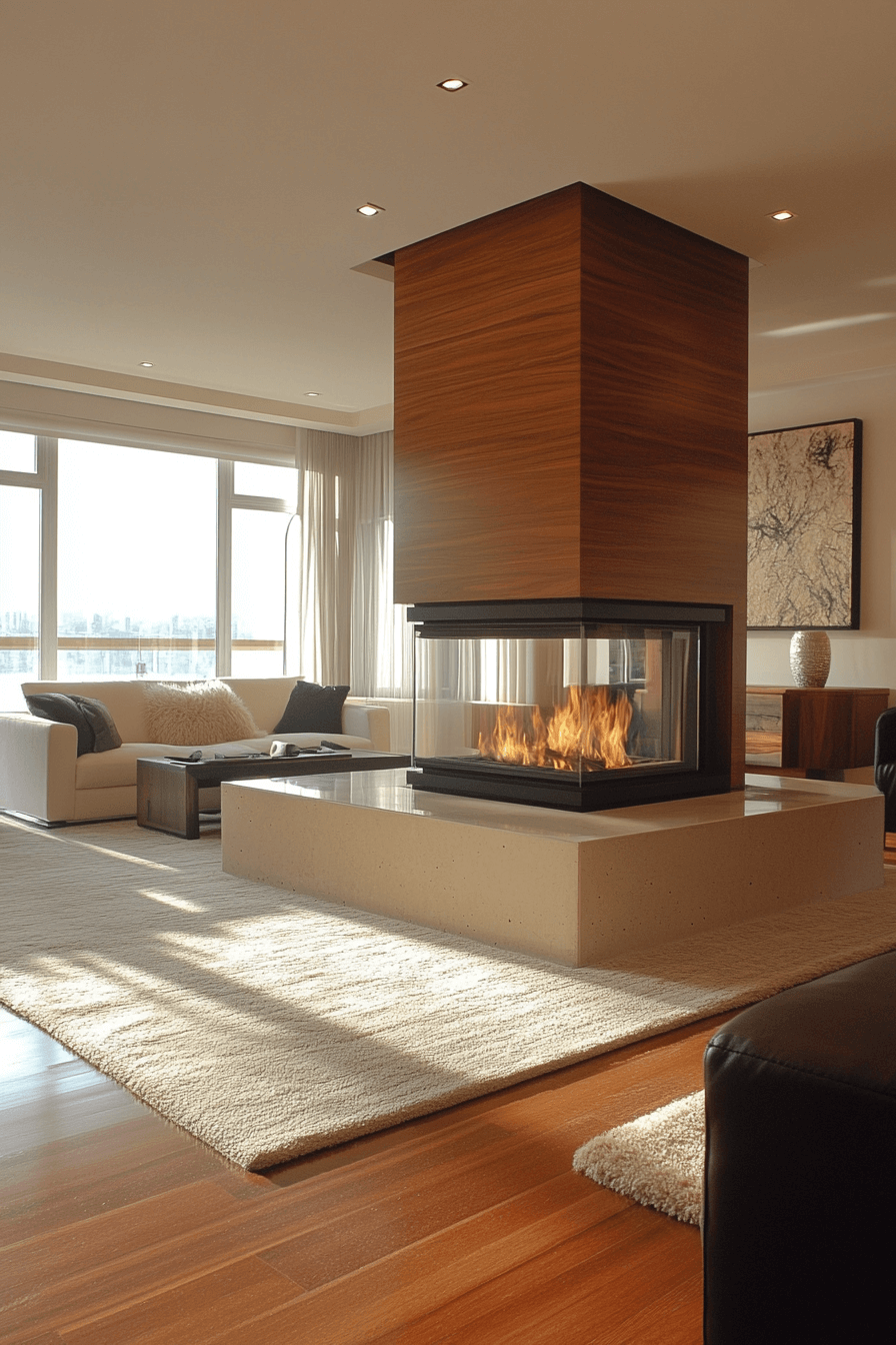 24+ Modern Fireplace Ideas to Create a Stunning Focal Point 21 Light Flow