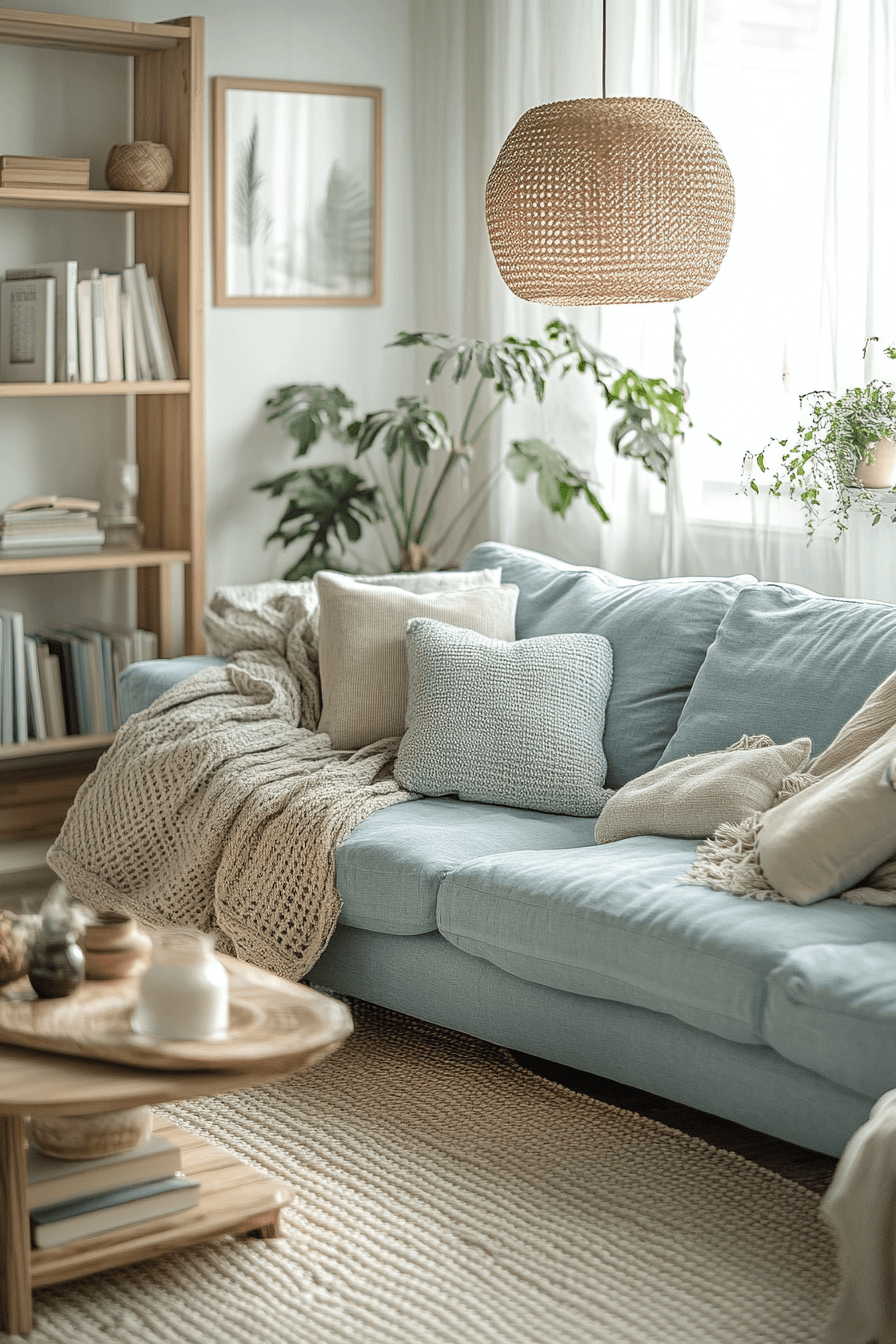 28+ Blue Couch Living Room Looks That Capture Bold Sophistication 21 Peaceful Blue Sofa Escape