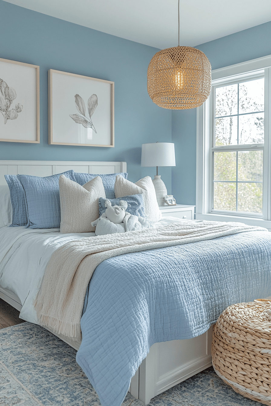 23+ Blue Boho Girls Bedroom Inspiration for a Dreamy Retreat 21 Periwinkle Play