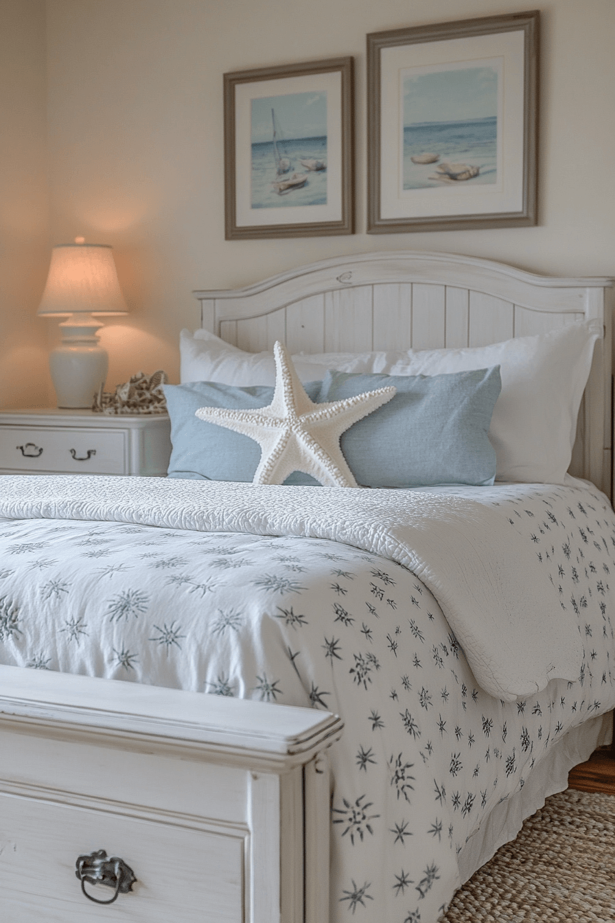 21+ Boho Coastal Bedroom Inspiration for a Space Full of Personality 21 Starfish Sanctuary