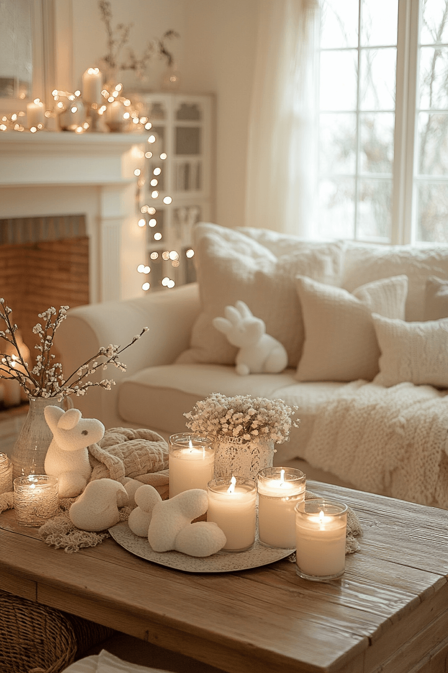 20+ Easter Living Room Decor That Works Beautifully on Any Budget 22 Easter Lights Glow