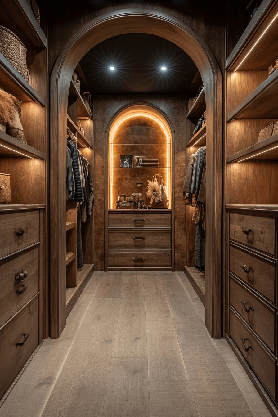 27+ Luxury Closets Design Ideas Perfect for Modern Homes 23 Graceful Archway Wardrobe Entry