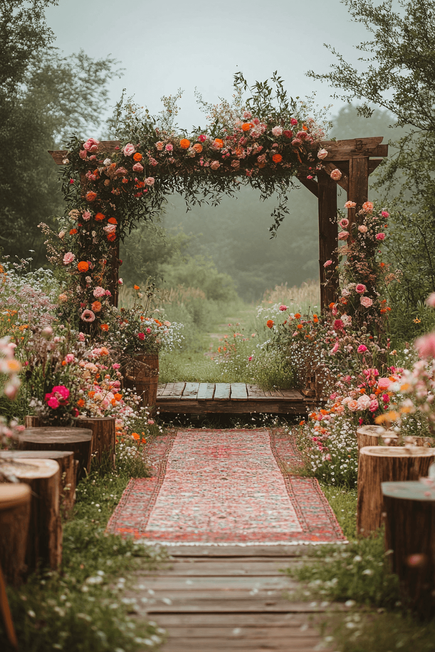 28+ Boho Wedding Designs That Balance Rustic and Chic 23 Meadow Gathering