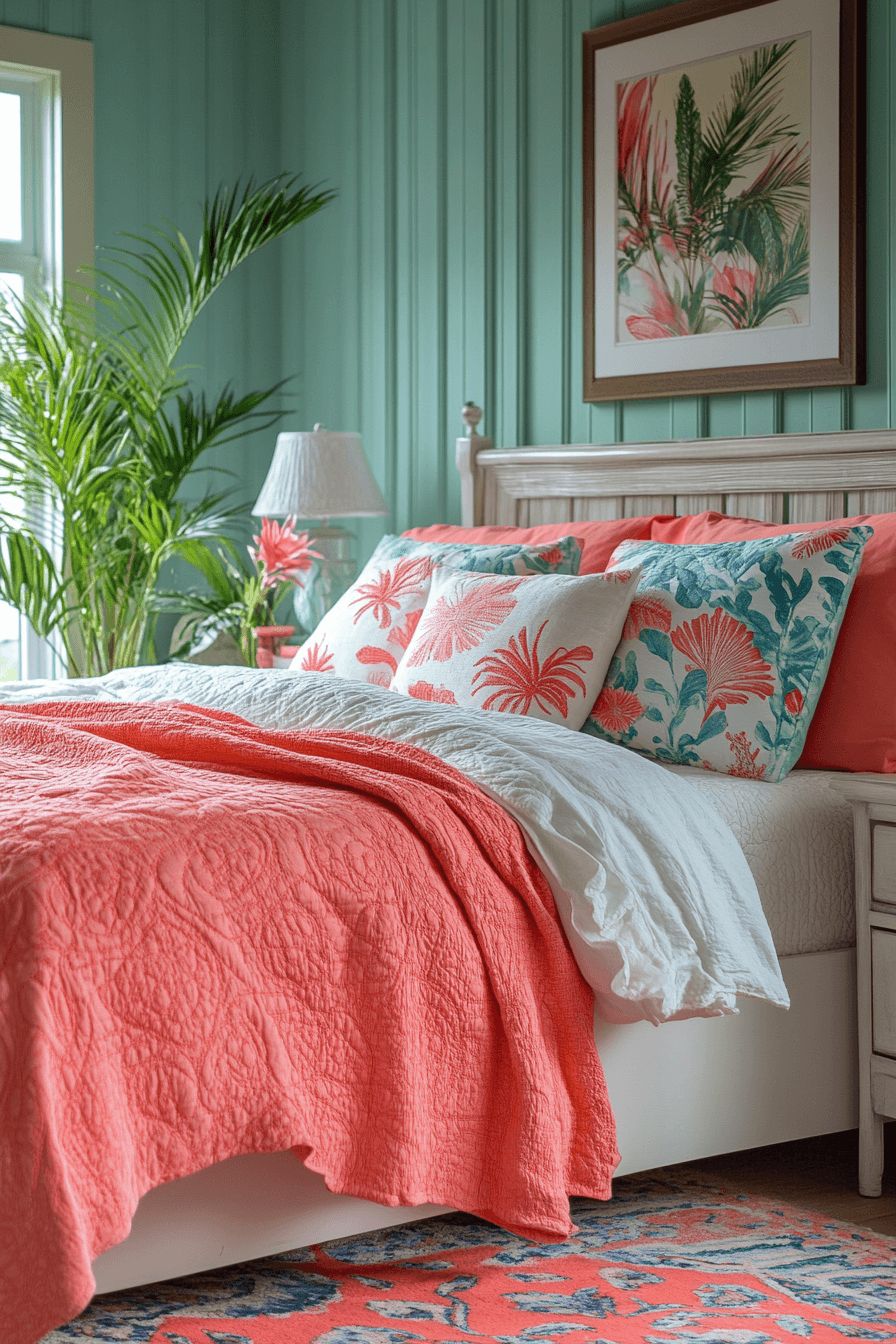21+ Boho Coastal Bedroom Inspiration for a Space Full of Personality 24 Coral Cove