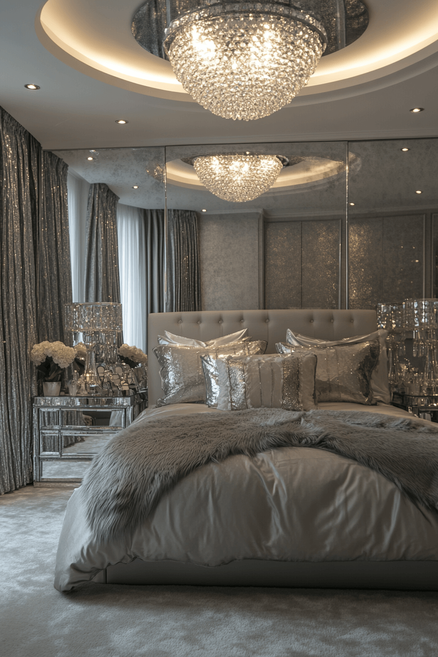 25+ Luxury Bedroom Master Ideas That Capture Modern Elegance 24 Mirror Enhanced Glam Retreat