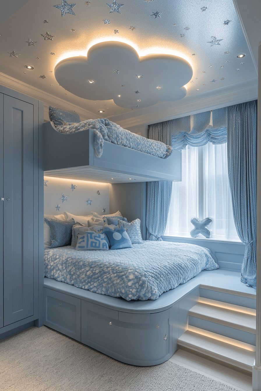 27+ Luxury Kids Bedroom Designs That Encourage Play and Rest 24 Sky High Urban Comfort Suite