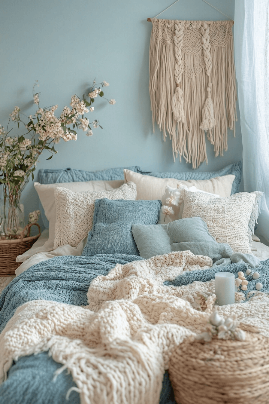 23+ Blue Boho Girls Bedroom Inspiration for a Dreamy Retreat 24 Sky Light