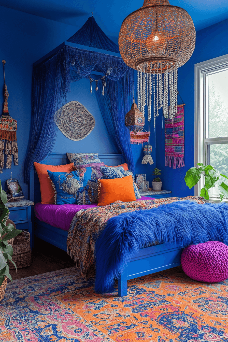 23+ Blue Boho Girls Bedroom Inspiration for a Dreamy Retreat 25 Azure Joy