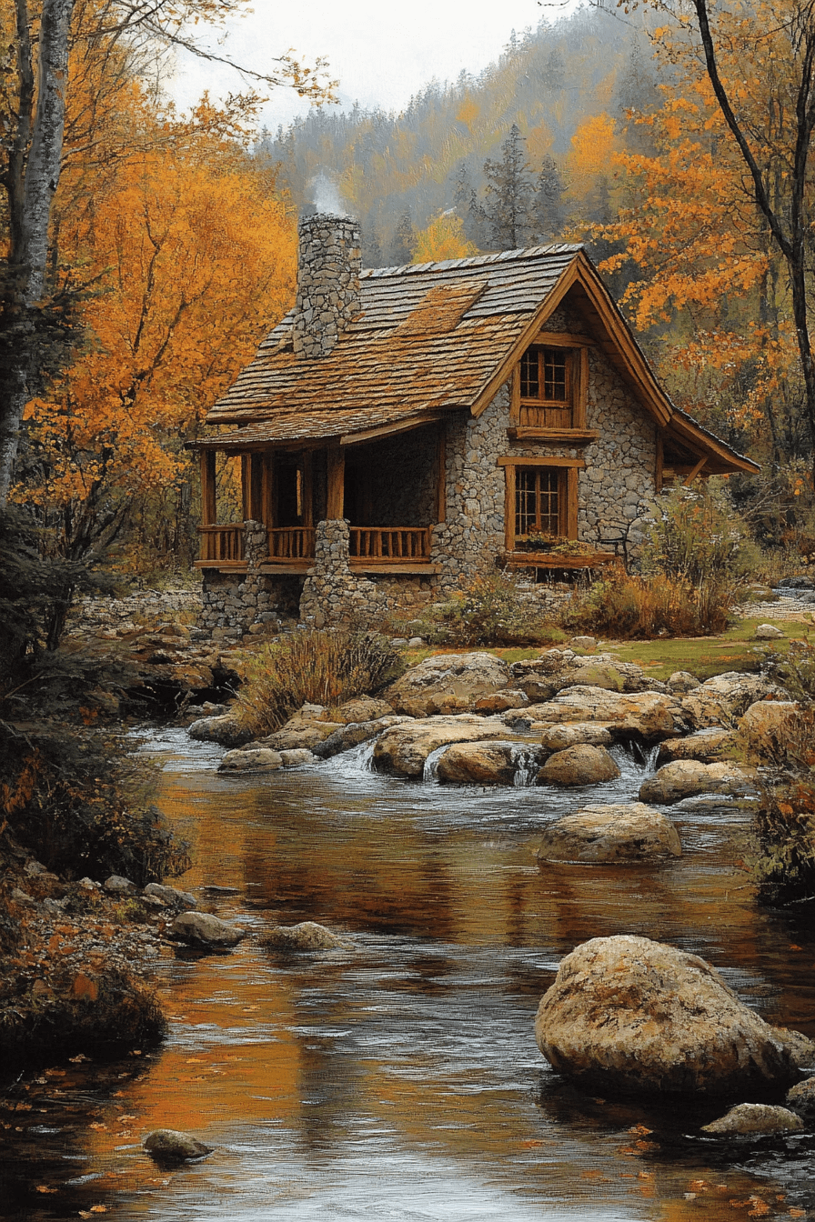 25+ Cabin Interiors That Make Every Detail Feel Special 25 Creekside Wilderness Lodge