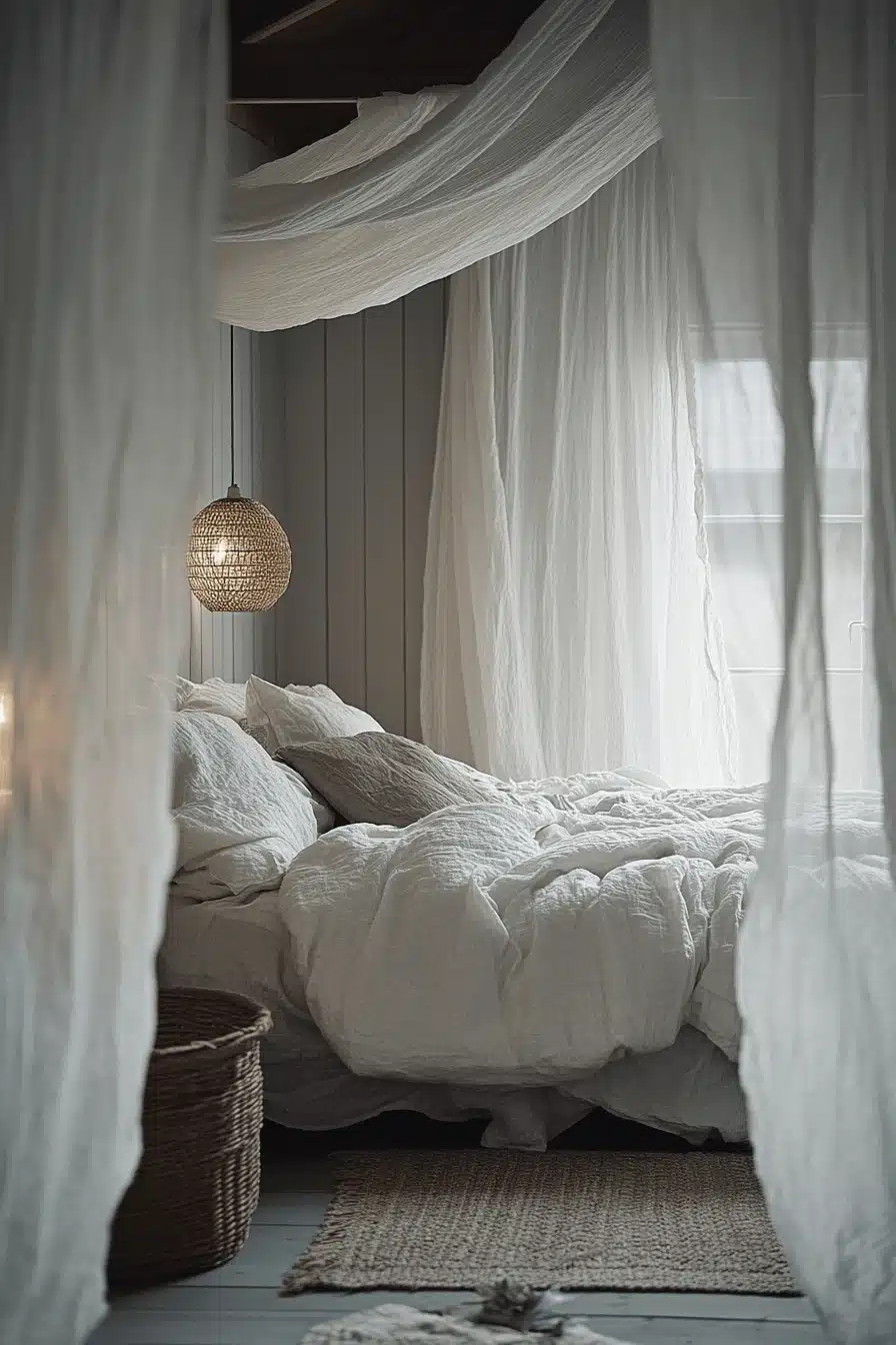 25+ Dark Boho Bedroom Inspiration for a Dreamy Night’s Retreat 25 Fog Gentle Layers