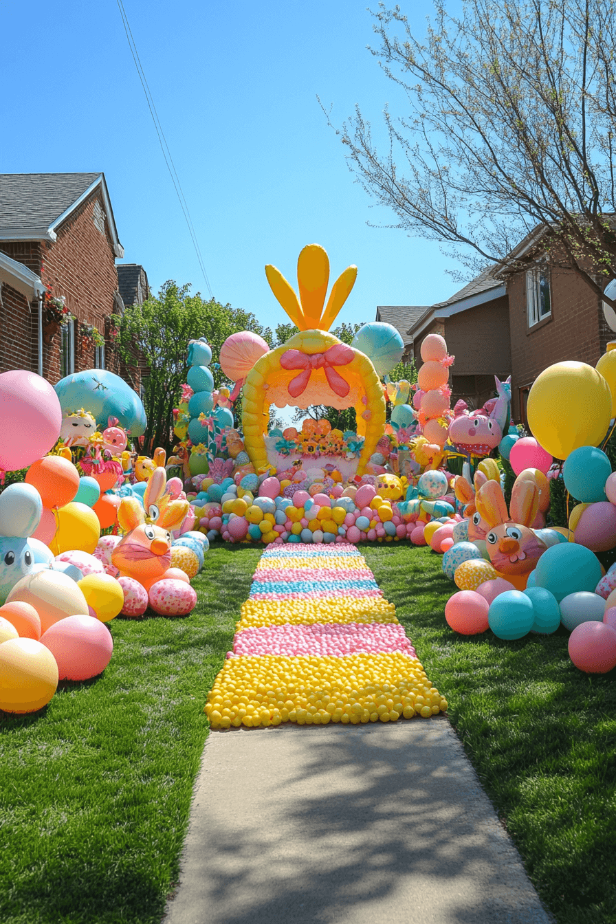 23+ Easter Yard Decorations to Create a Bright and Colorful Display 25 Yard Parade Float Display