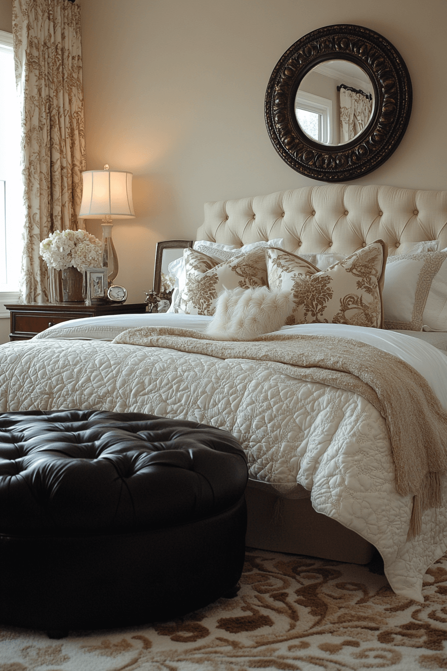 25+ Romantic Bedroom Ideas for a Budget-Friendly Romantic Makeover 28 Hollywood Glamour Escape