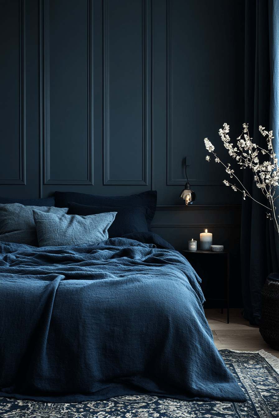 25+ Dark Boho Bedroom Inspiration for a Dreamy Night’s Retreat 29 Drift Noir Mood