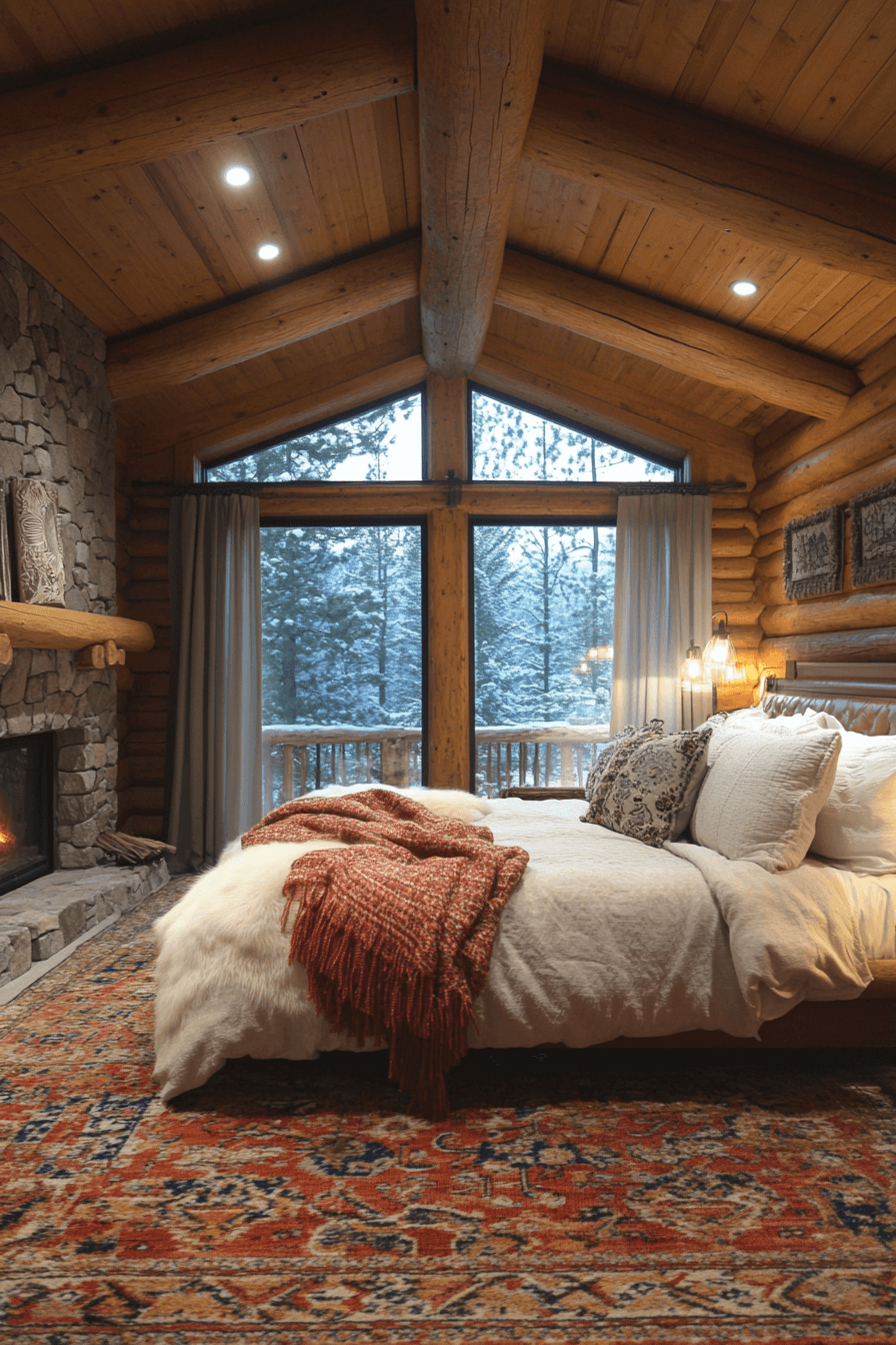 25+ Romantic Bedroom Ideas for a Budget-Friendly Romantic Makeover 29 Rustic Cabin Romance