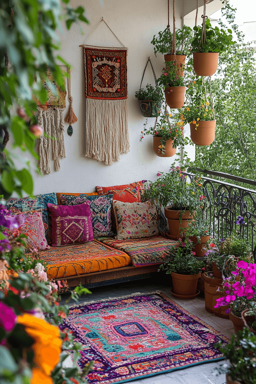 19+ Small Apartment Balcony Ideas to Inspire a Space Full of Charm 3 Boho Charm Retreat