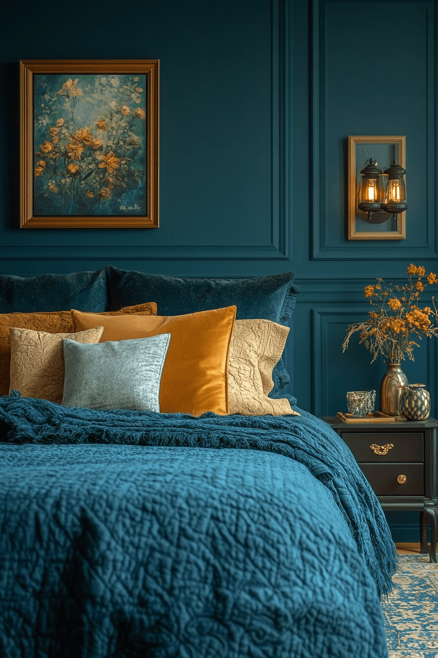 15+ Dark Teal Bedroom Ideas That Make a Statement With Style 3 Bold And Vivid Dark Teal Bedroom Haven