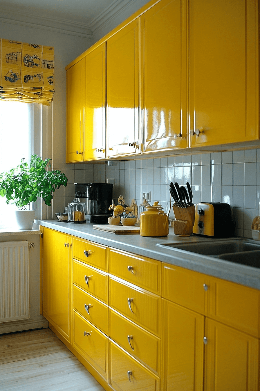 16+ Kitchen Cabinet Color Ideas That Elevate Everyday Living 3 Cheerful Yellow Sunshine