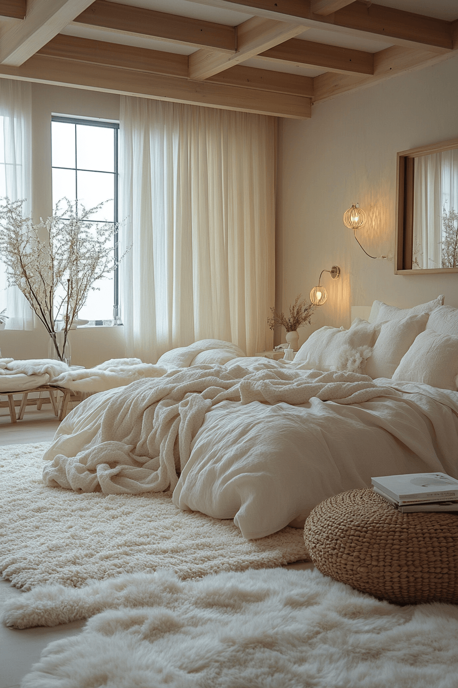 27+ Apartment Aesthetic Cozy Styles That Bring Warmth to Any Room 3 Cream White Cloud Theme