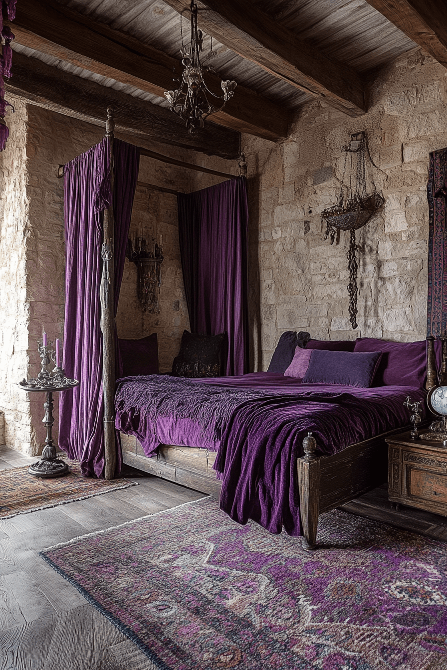 15+ Rustic Boho Witchy Bedroom Looks That Add Personality and Charm 3 Crystal Haven