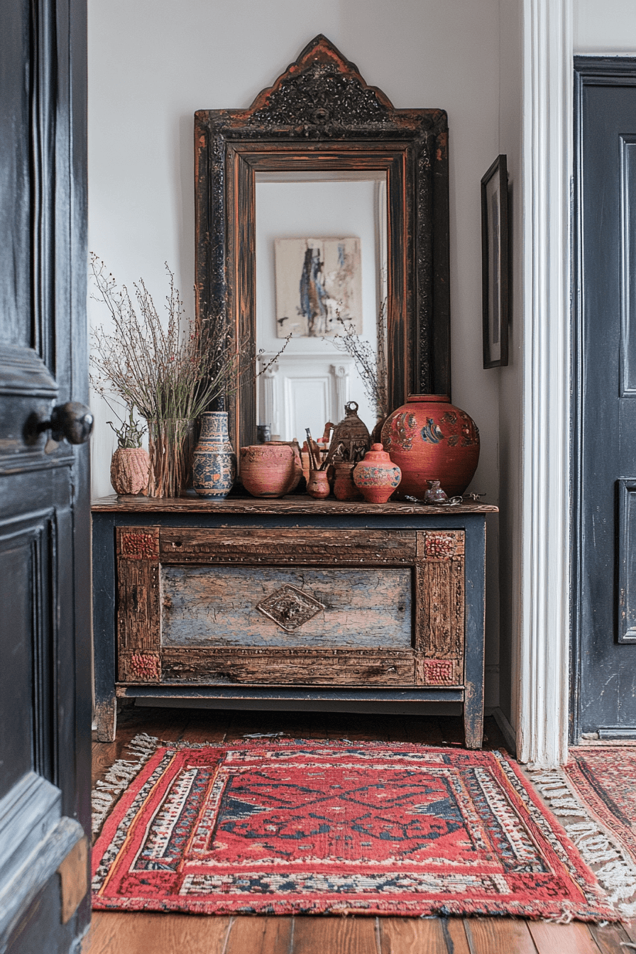 15+ Boho Entryway Ideas That Create a Warm First Impression 3 Eclectic Boho Charm