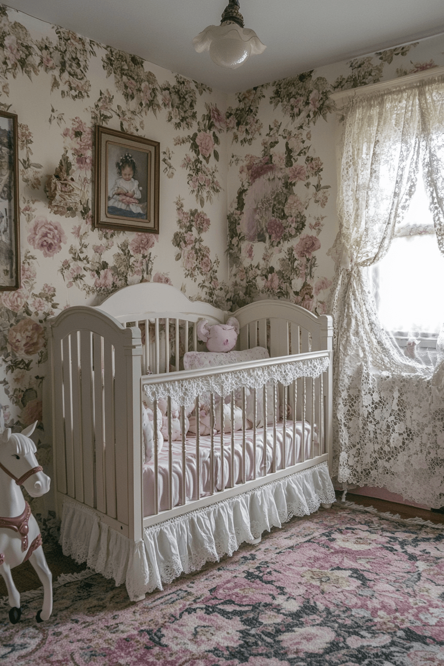 18+ Vintage Inspired Nursery Looks to Create a Dreamy Baby Haven 3 Floral Vintage Haven