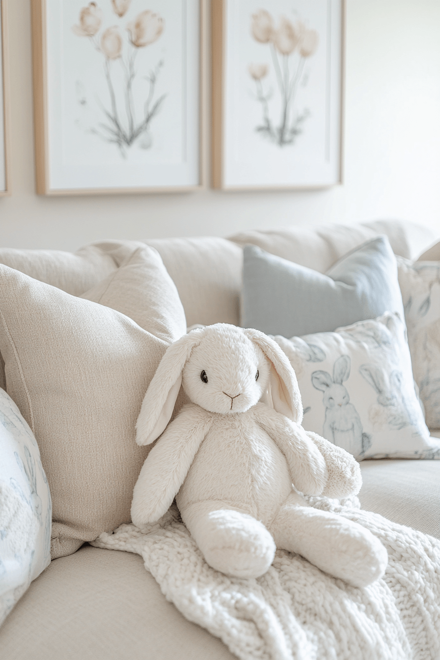 21+ Easter Decor Ideas for a Bright and Cheerful Celebration 3 Happy Bunny Decorations