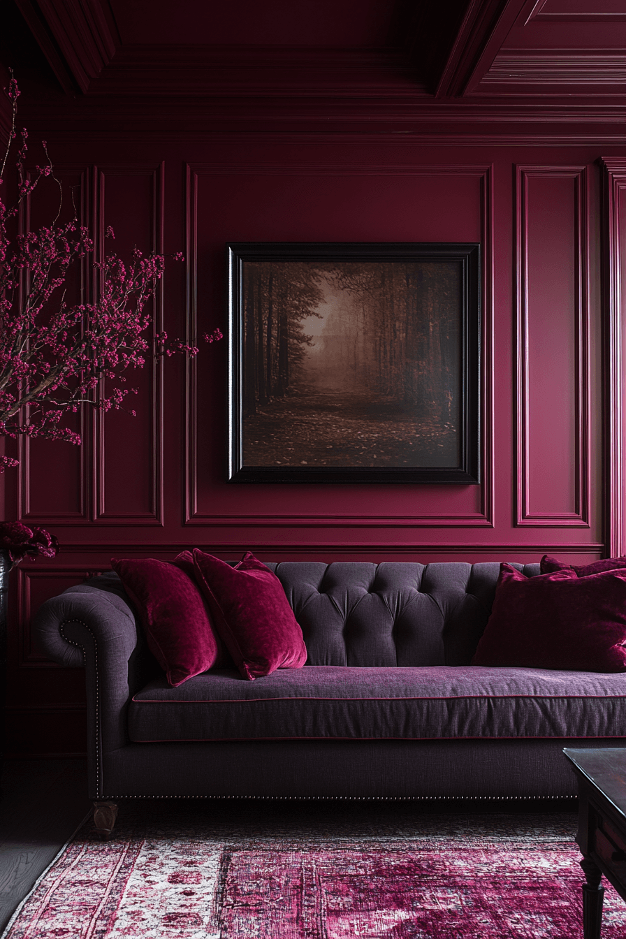 15+ Dark Grey Couch Living Room Concepts That Transform Simple Spaces 3 Maroon And Grey Sophistication