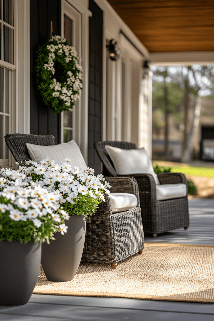 23+ Easter Porch Decor Inspiration That Captures the Spirit of Spring 3 Minimal Easter Elegance