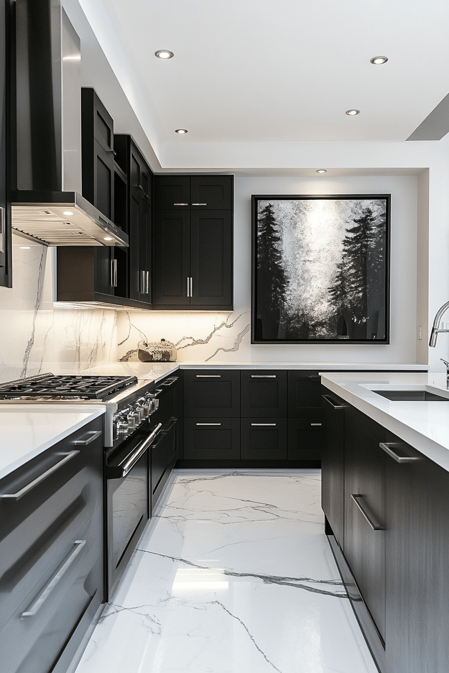 24+ Black and White Modern Kitchen Ideas That Spark Everyday Inspiration 3 Minimalist Black And White Serenity For Any Kitchen