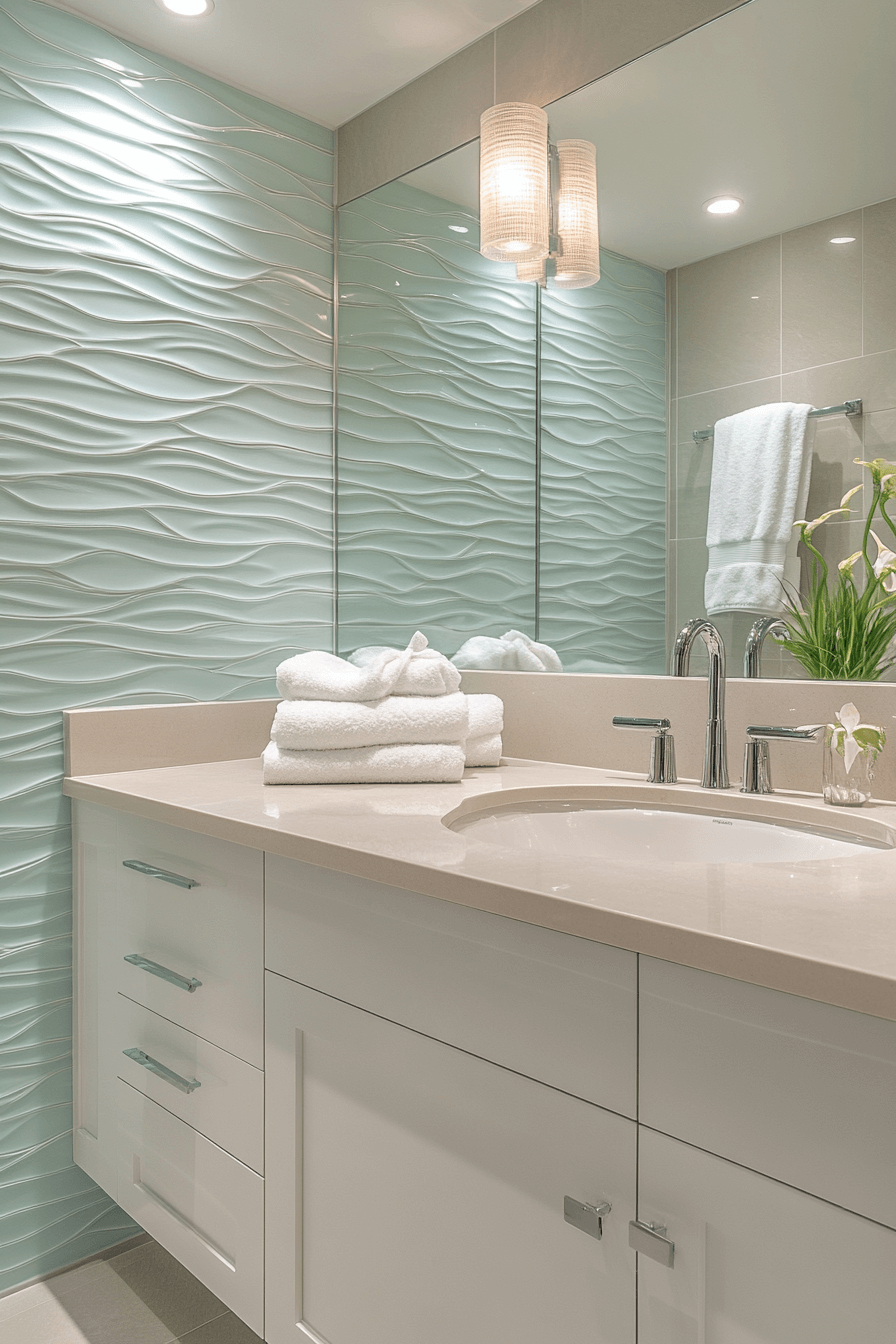 16+ Bathroom Tile Design Ideas That Add Style and Personality Instantly 3 Modern Glass Tile Elegance