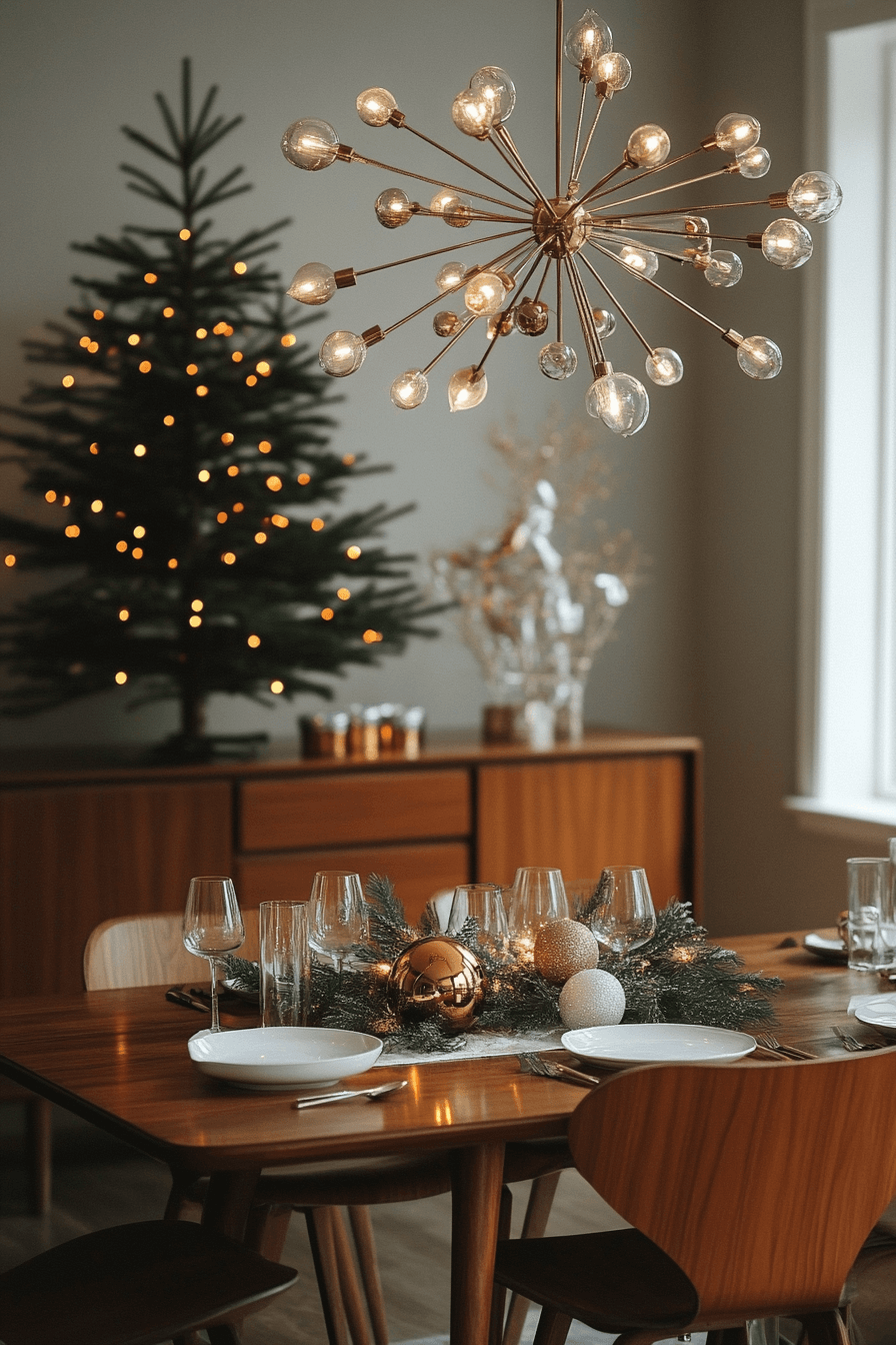 17+ Vintage Christmas Decor Ideas That Bring Nostalgic Charm Home 3 Modern Meets Vintage Dining