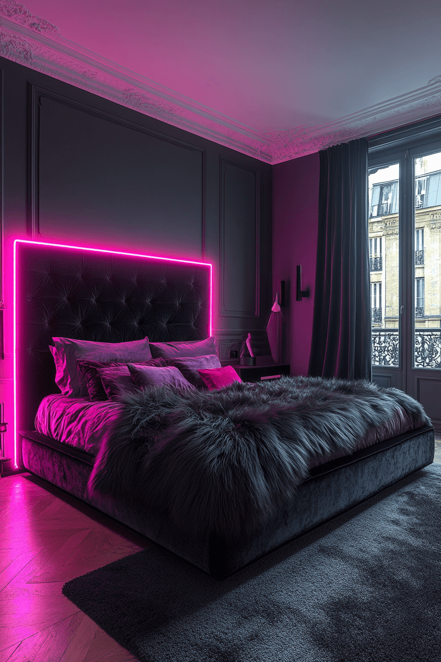 15+ Baddie Bedroom Designs for a Bold Glam Look 3 Moody Velvet Baddie Retreat