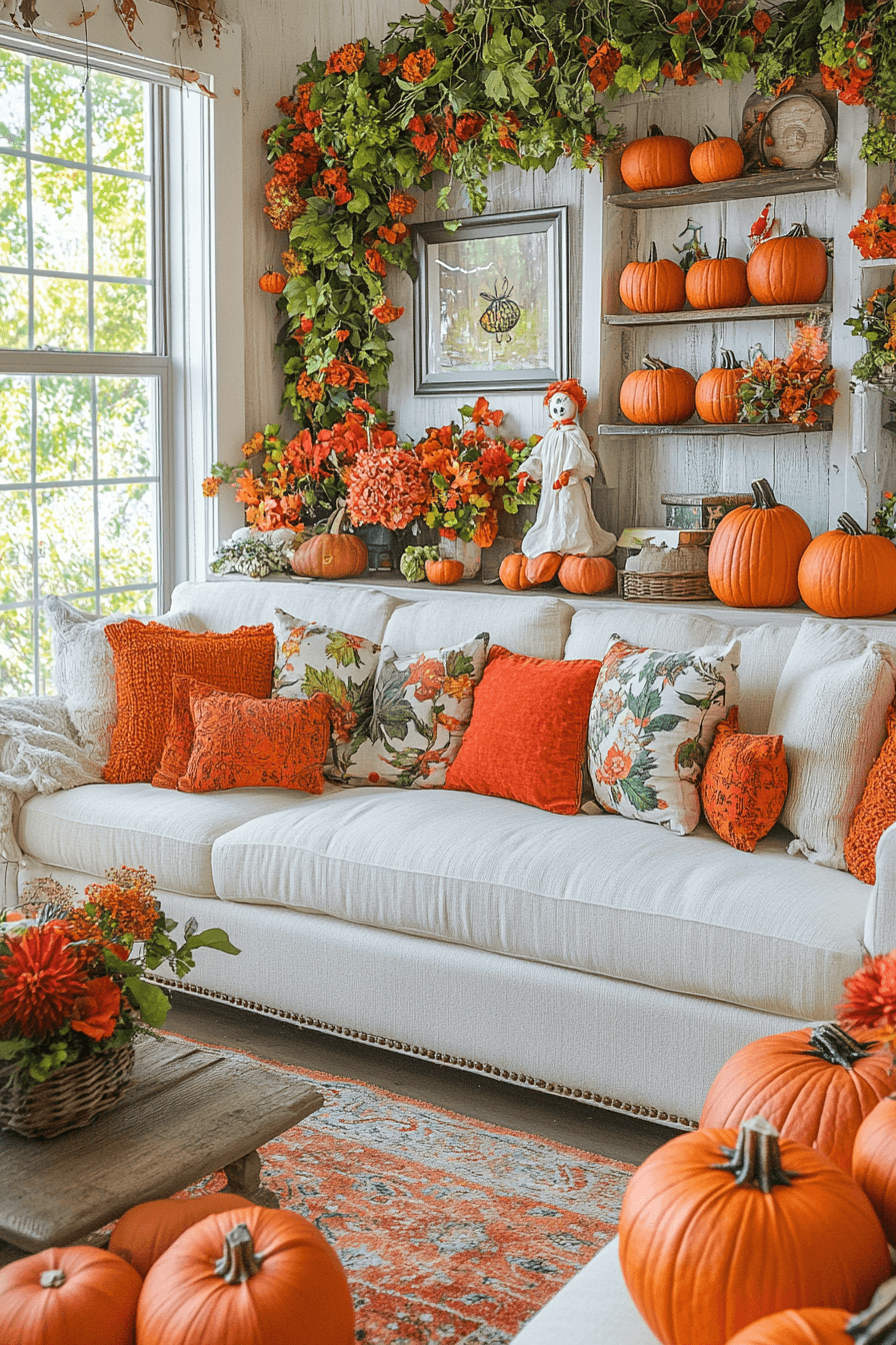 16+ Fall Decor Ideas for the Home to Capture Autumn’s Cozy Spirit 3 Pumpkin Delight