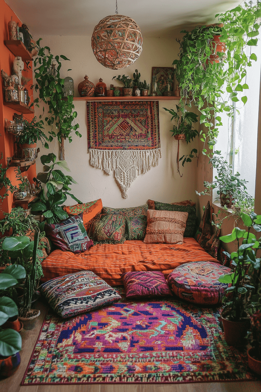18+ Meditation Room Designs for a Calm and Centered Lifestyle 4 Bohemian Bliss Meditation Room