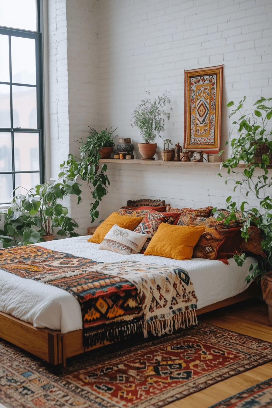 18+ Modern Vintage Bedroom Designs That Add Depth and Personality 4 Boho Modern Fusion Bedroom