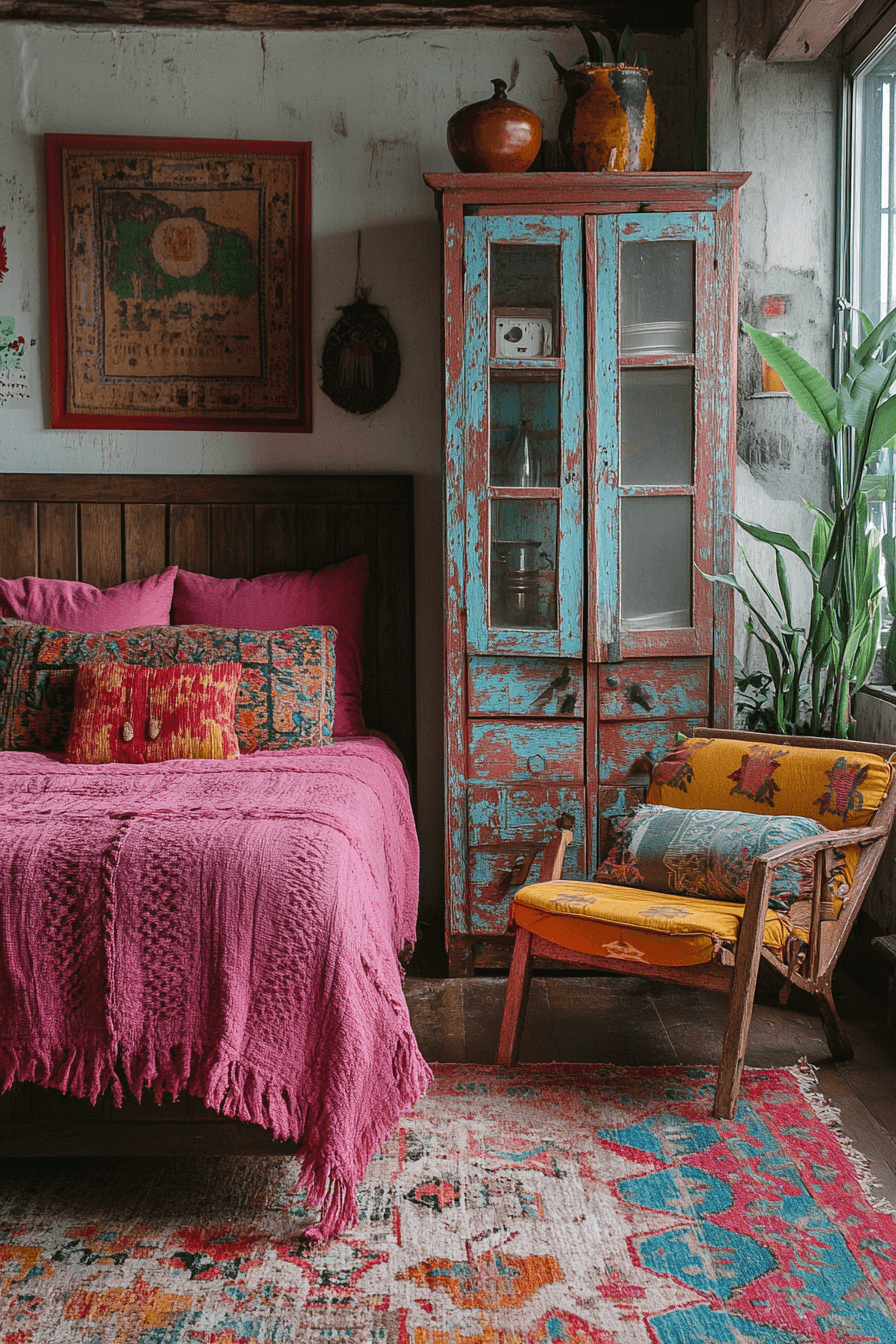 15+ Pink Boho Bedroom Ideas That Blend Playfulness and Serenity 4 Boho With Pink Accents