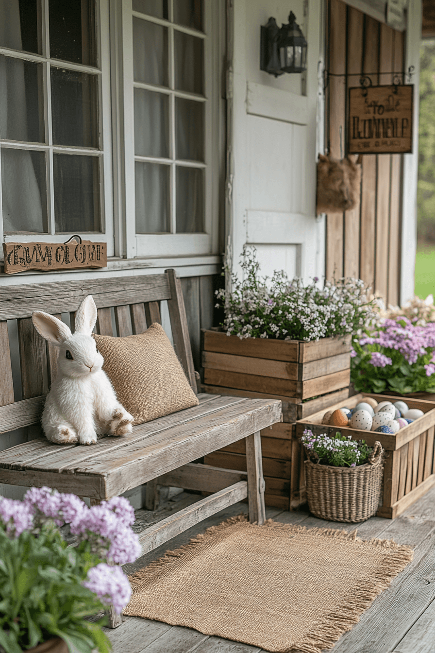 23+ Easter Porch Decor Inspiration That Captures the Spirit of Spring 4 Bunny Porch Retreat