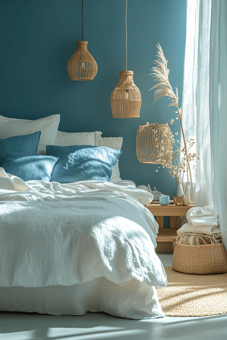 17+ Minimal Blue Bedroom Looks Perfect for Modern Living 4 Coastal Blue Calm Minimal Bedroom