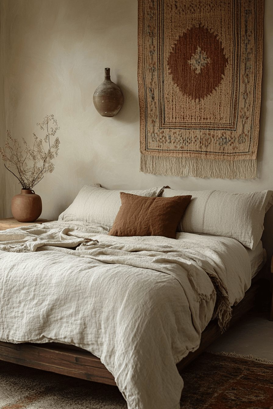 15+ Wabi Sabi Apartment Ideas That Celebrate Simplicity and Beauty 4 Earthy Tone Serenity