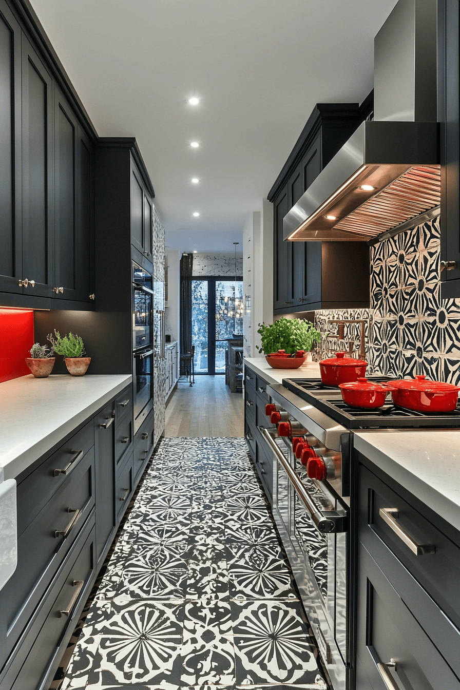 19+ Mid Century Modern Kitchen Ideas That Blend Retro and Timeless Style 4 Geometric Kitchen Flow